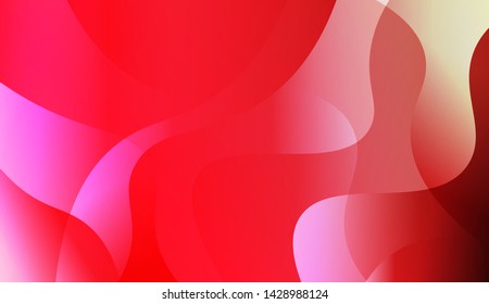 Geometric Wave Shape with Gradient Blurred Abstract Background. For Greeting Card, Flyer, Poster, Brochure, Banner Calendar. Vector Illustration