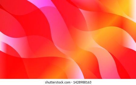 Geometric Wave Shape with Gradient Blurred Abstract Background. For Greeting Card, Flyer, Poster, Brochure, Banner Calendar. Vector Illustration