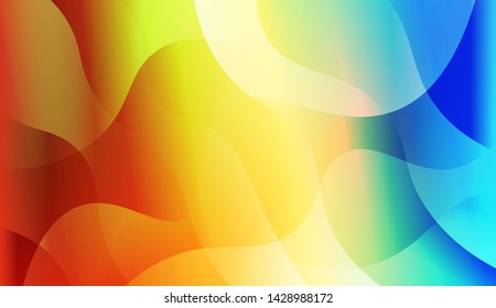 Geometric Wave Shape with Gradient Blurred Abstract Background. For Greeting Card, Flyer, Poster, Brochure, Banner Calendar. Vector Illustration