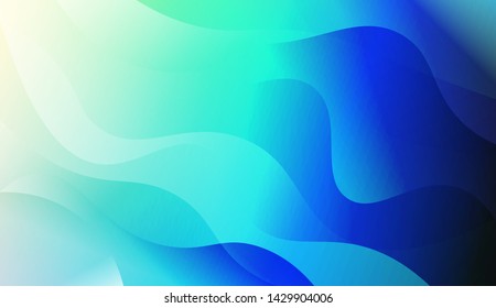 Geometric Wave Shape with Gradient Blurred Abstract Background. For Greeting Card, Flyer, Poster, Brochure, Banner Calendar. Vector Illustration