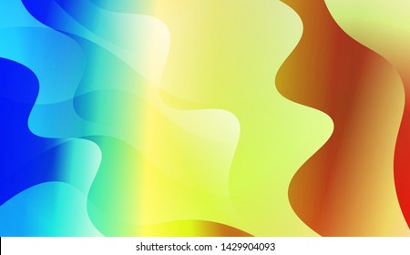 Geometric Wave Shape with Gradient Blurred Abstract Background. For Greeting Card, Flyer, Poster, Brochure, Banner Calendar. Vector Illustration