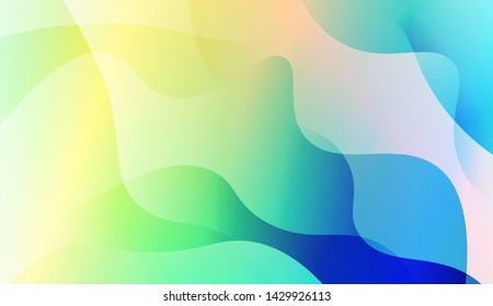 Geometric Wave Shape with Gradient Blurred Abstract Background. For Greeting Card, Flyer, Poster, Brochure, Banner Calendar. Vector Illustration