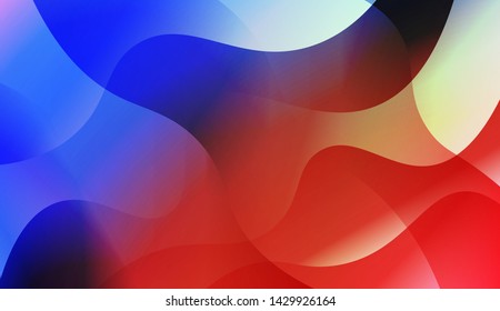 Geometric Wave Shape with Gradient Blurred Abstract Background. For Greeting Card, Flyer, Poster, Brochure, Banner Calendar. Vector Illustration