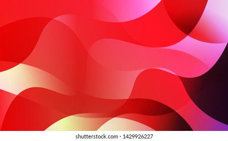 Geometric Wave Shape with Gradient Blurred Abstract Background. For Greeting Card, Flyer, Poster, Brochure, Banner Calendar. Vector Illustration