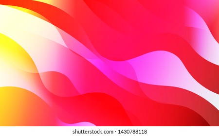 Geometric Wave Shape with Gradient Blurred Abstract Background. For Greeting Card, Flyer, Poster, Brochure, Banner Calendar. Vector Illustration