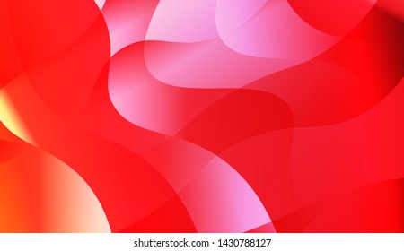 Geometric Wave Shape with Gradient Blurred Abstract Background. For Greeting Card, Flyer, Poster, Brochure, Banner Calendar. Vector Illustration