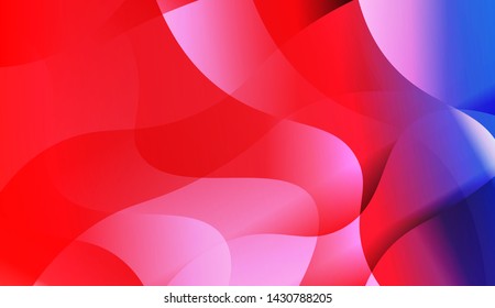 Geometric Wave Shape with Gradient Blurred Abstract Background. For Greeting Card, Flyer, Poster, Brochure, Banner Calendar. Vector Illustration