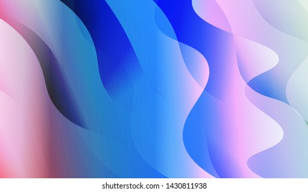 Geometric Wave Shape with Gradient Blurred Abstract Background. For Greeting Card, Flyer, Poster, Brochure, Banner Calendar. Vector Illustration