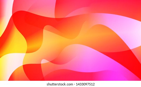 Geometric Wave Shape with Gradient Blurred Abstract Background. For Greeting Card, Flyer, Poster, Brochure, Banner Calendar. Vector Illustration