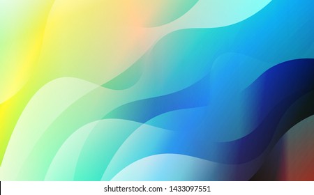Geometric Wave Shape with Gradient Blurred Abstract Background. For Greeting Card, Flyer, Poster, Brochure, Banner Calendar. Vector Illustration
