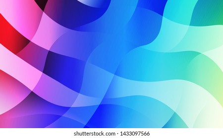 Geometric Wave Shape with Gradient Blurred Abstract Background. For Greeting Card, Flyer, Poster, Brochure, Banner Calendar. Vector Illustration