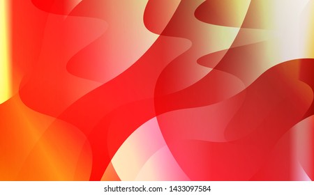 Geometric Wave Shape with Gradient Blurred Abstract Background. For Greeting Card, Flyer, Poster, Brochure, Banner Calendar. Vector Illustration