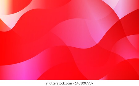 Geometric Wave Shape with Gradient Blurred Abstract Background. For Greeting Card, Flyer, Poster, Brochure, Banner Calendar. Vector Illustration