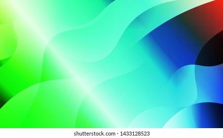 Geometric Wave Shape with Gradient Blurred Abstract Background. For Greeting Card, Flyer, Poster, Brochure, Banner Calendar. Vector Illustration