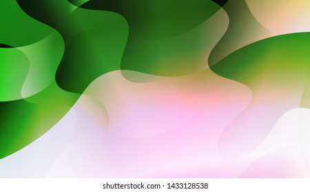 Geometric Wave Shape with Gradient Blurred Abstract Background. For Greeting Card, Flyer, Poster, Brochure, Banner Calendar. Vector Illustration