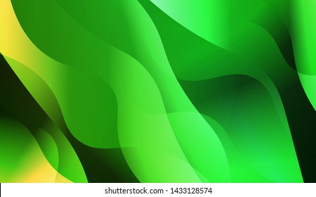 Geometric Wave Shape with Gradient Blurred Abstract Background. For Greeting Card, Flyer, Poster, Brochure, Banner Calendar. Vector Illustration