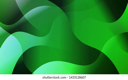 Geometric Wave Shape with Gradient Blurred Abstract Background. For Greeting Card, Flyer, Poster, Brochure, Banner Calendar. Vector Illustration