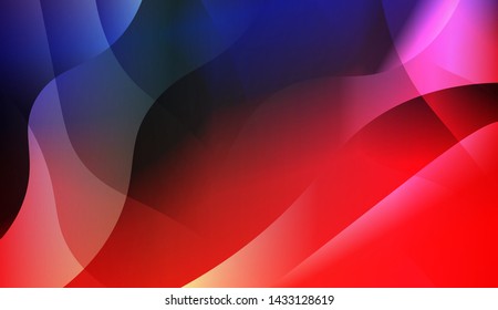 Geometric Wave Shape with Gradient Blurred Abstract Background. For Greeting Card, Flyer, Poster, Brochure, Banner Calendar. Vector Illustration