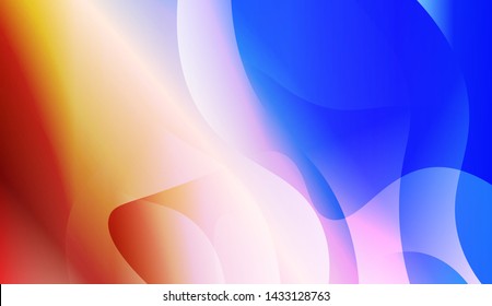 Geometric Wave Shape with Gradient Blurred Abstract Background. For Greeting Card, Flyer, Poster, Brochure, Banner Calendar. Vector Illustration