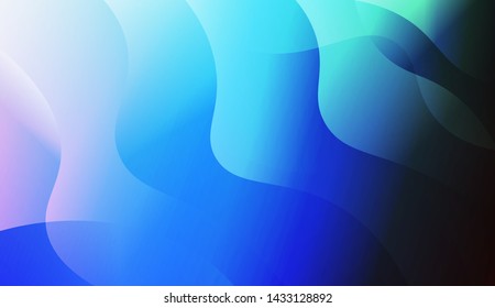 Geometric Wave Shape with Gradient Blurred Abstract Background. For Greeting Card, Flyer, Poster, Brochure, Banner Calendar. Vector Illustration