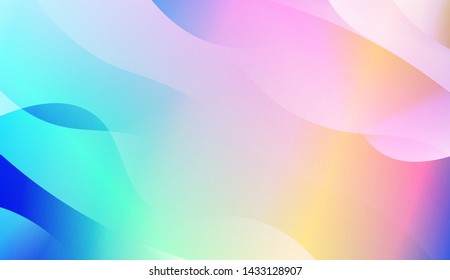 Geometric Wave Shape with Gradient Blurred Abstract Background. For Greeting Card, Flyer, Poster, Brochure, Banner Calendar. Vector Illustration