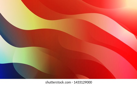 Geometric Wave Shape with Gradient Blurred Abstract Background. For Greeting Card, Flyer, Poster, Brochure, Banner Calendar. Vector Illustration
