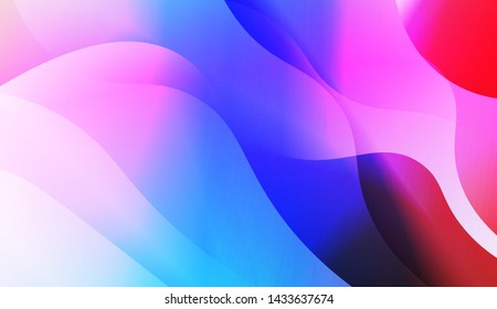 Geometric Wave Shape with Gradient Blurred Abstract Background. For Greeting Card, Flyer, Poster, Brochure, Banner Calendar. Vector Illustration