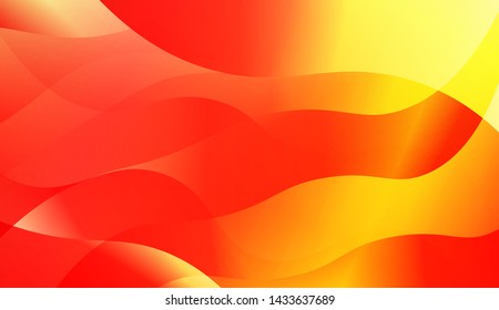 Geometric Wave Shape with Gradient Blurred Abstract Background. For Greeting Card, Flyer, Poster, Brochure, Banner Calendar. Vector Illustration