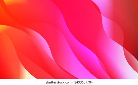 Geometric Wave Shape with Gradient Blurred Abstract Background. For Greeting Card, Flyer, Poster, Brochure, Banner Calendar. Vector Illustration