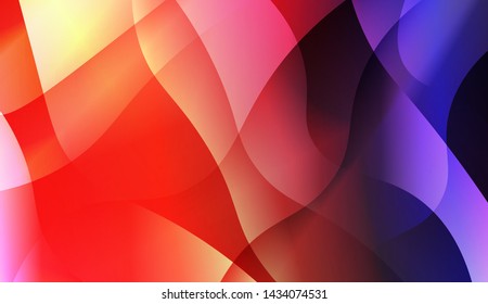 Geometric Wave Shape with Gradient Blurred Abstract Background. For Greeting Card, Flyer, Poster, Brochure, Banner Calendar. Vector Illustration