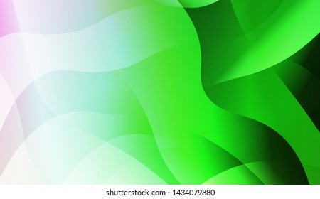 Geometric Wave Shape with Gradient Blurred Abstract Background. For Greeting Card, Flyer, Poster, Brochure, Banner Calendar. Vector Illustration