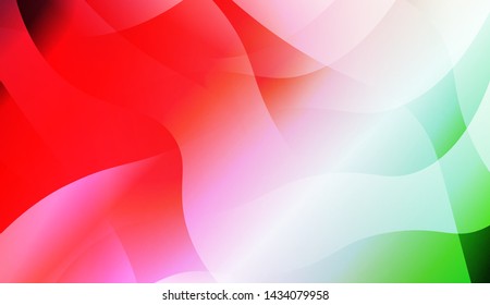 Geometric Wave Shape with Gradient Blurred Abstract Background. For Greeting Card, Flyer, Poster, Brochure, Banner Calendar. Vector Illustration