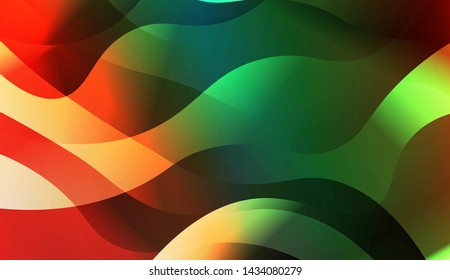 Geometric Wave Shape with Gradient Blurred Abstract Background. For Greeting Card, Flyer, Poster, Brochure, Banner Calendar. Vector Illustration