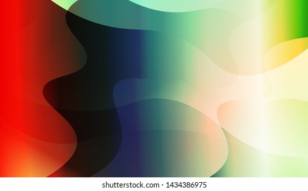 Geometric Wave Shape with Gradient Blurred Abstract Background. For Greeting Card, Flyer, Poster, Brochure, Banner Calendar. Vector Illustration