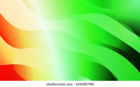 Geometric Wave Shape with Gradient Blurred Abstract Background. For Greeting Card, Flyer, Poster, Brochure, Banner Calendar. Vector Illustration
