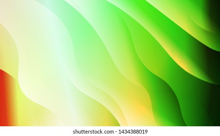 Geometric Wave Shape with Gradient Blurred Abstract Background. For Greeting Card, Flyer, Poster, Brochure, Banner Calendar. Vector Illustration