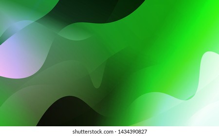 Geometric Wave Shape with Gradient Blurred Abstract Background. For Greeting Card, Flyer, Poster, Brochure, Banner Calendar. Vector Illustration