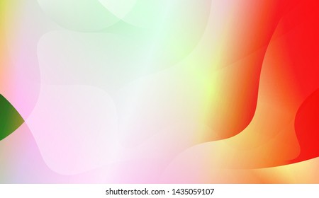Geometric Wave Shape with Gradient Blurred Abstract Background. For Greeting Card, Flyer, Poster, Brochure, Banner Calendar. Vector Illustration