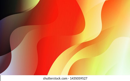 Geometric Wave Shape with Gradient Blurred Abstract Background. For Greeting Card, Flyer, Poster, Brochure, Banner Calendar. Vector Illustration