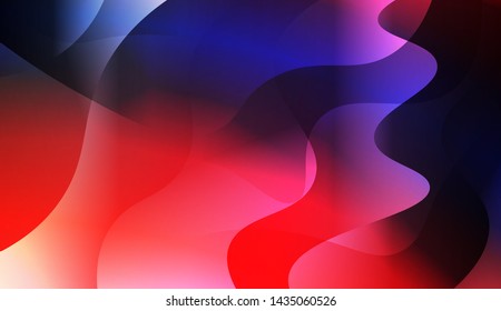 Geometric Wave Shape with Gradient Blurred Abstract Background. For Greeting Card, Flyer, Poster, Brochure, Banner Calendar. Vector Illustration