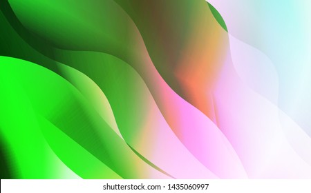 Geometric Wave Shape with Gradient Blurred Abstract Background. For Greeting Card, Flyer, Poster, Brochure, Banner Calendar. Vector Illustration