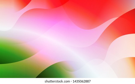 Geometric Wave Shape with Gradient Blurred Abstract Background. For Greeting Card, Flyer, Poster, Brochure, Banner Calendar. Vector Illustration