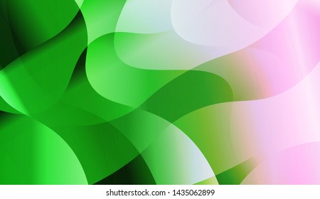 Geometric Wave Shape with Gradient Blurred Abstract Background. For Greeting Card, Flyer, Poster, Brochure, Banner Calendar. Vector Illustration