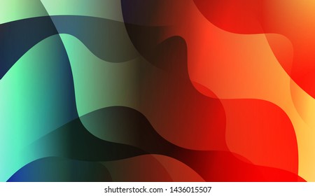 Geometric Wave Shape with Gradient Blurred Abstract Background. For Greeting Card, Flyer, Poster, Brochure, Banner Calendar. Vector Illustration