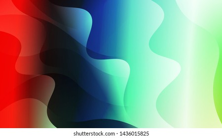 Geometric Wave Shape with Gradient Blurred Abstract Background. For Greeting Card, Flyer, Poster, Brochure, Banner Calendar. Vector Illustration
