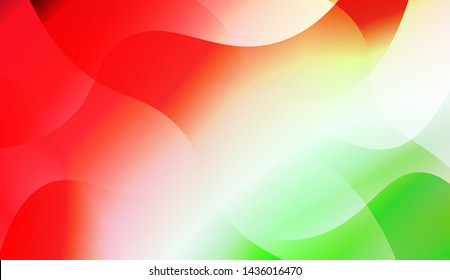 Geometric Wave Shape with Gradient Blurred Abstract Background. For Greeting Card, Flyer, Poster, Brochure, Banner Calendar. Vector Illustration