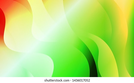 Geometric Wave Shape with Gradient Blurred Abstract Background. For Greeting Card, Flyer, Poster, Brochure, Banner Calendar. Vector Illustration