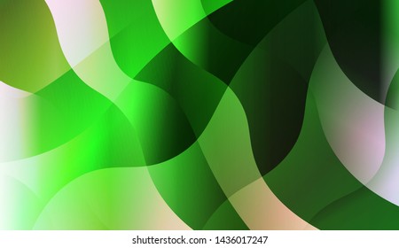 Geometric Wave Shape with Gradient Blurred Abstract Background. For Greeting Card, Flyer, Poster, Brochure, Banner Calendar. Vector Illustration