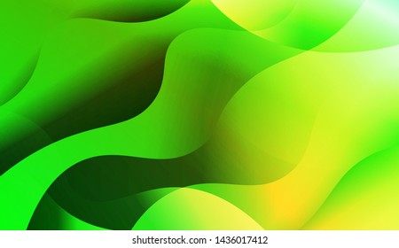 Geometric Wave Shape with Gradient Blurred Abstract Background. For Greeting Card, Flyer, Poster, Brochure, Banner Calendar. Vector Illustration
