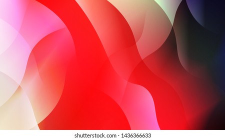 Geometric Wave Shape with Gradient Blurred Abstract Background. For Greeting Card, Flyer, Poster, Brochure, Banner Calendar. Vector Illustration
